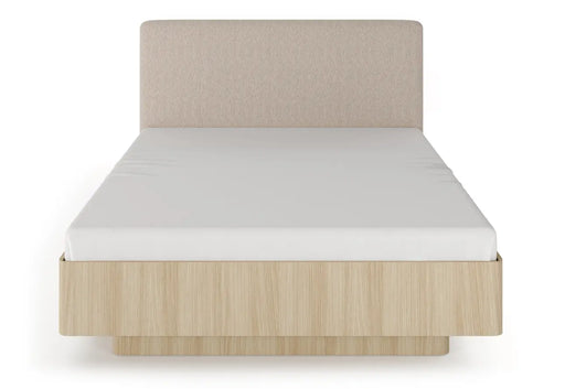 Jasne łóżko z tapicerowanym zagłowkiem Viano D