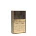 Nowoczesna witryna do salonu Monaco 05 z elementami drewna naturalnego