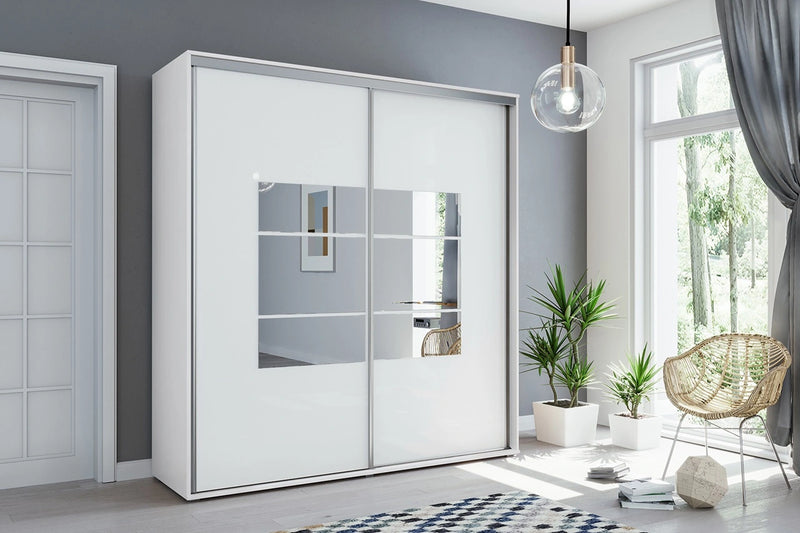 Biała szafa na ubrania do sypialni w stylowym wnętrzu Apollo 2-2