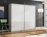 Biała szafa do sypialni Apollo 2-15 w aranżacji