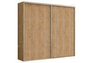 Duża szafa z drzwiami przesuwnymi w kolorze kraftu złotego