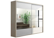 Szafa z plastrami luster i półkami