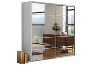 Biała szafa do sypialni w 4 rozmiarach