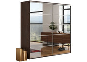 Szafa do sypialni w ciemnym czekoladowym kolorze