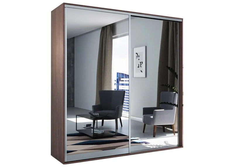 Szafa w kolorze czekoladowym z dużym lustrem na froncie!