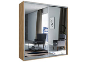 Szafa w kolorze kraftu złotego z lustrem na froncie