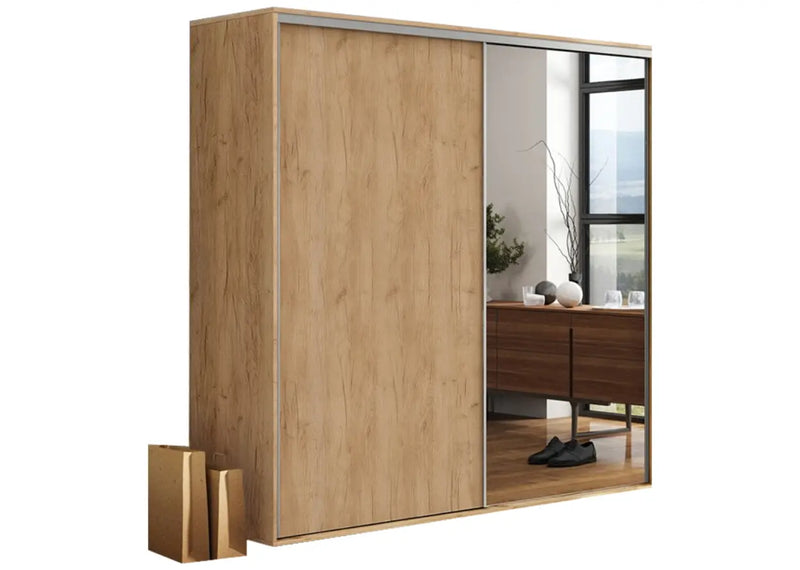 Szafa ubraniowa w kolorze kraftu złotego