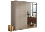 Szafa ubraniowa z lustrem w kolorze sonoma