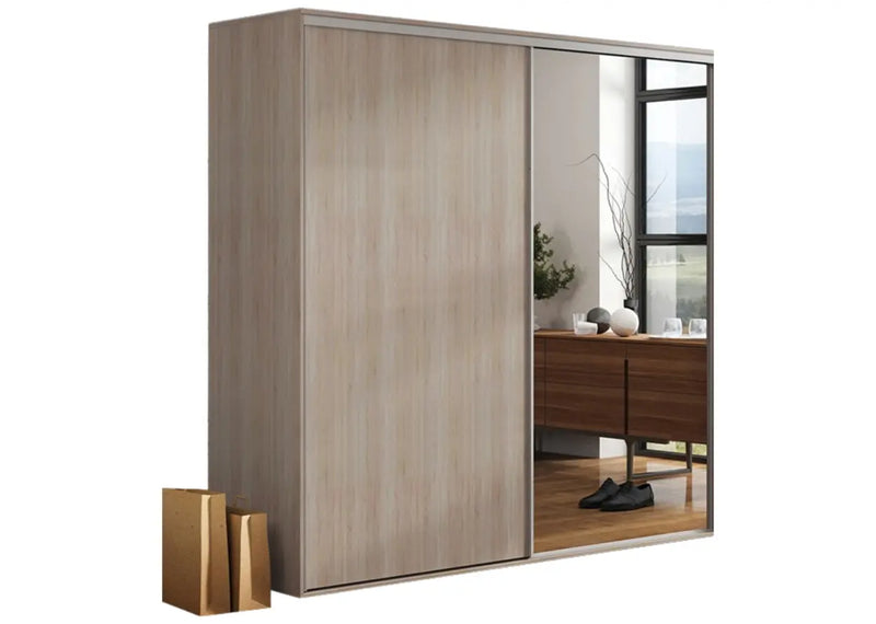 Szafa ubraniowa z lustrem w kolorze sonoma