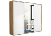 Duża szafa przesówna z lustrem