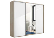 Duża szafa przesuwna z białym frontem