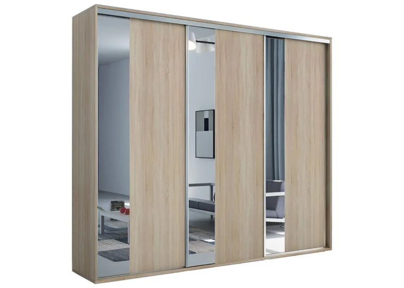 Szafa w kolorze sonomy do dużej sypialni