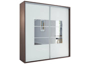 Szafa z małymi lustrami na froncie 