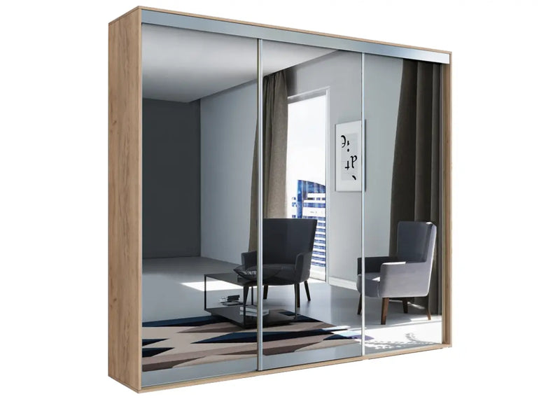 Szafa w kolorze krat złoty z lustrem na froncie