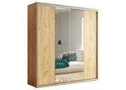 Szafa w modnym kolorze kraftu złotego z lustrem na froncie