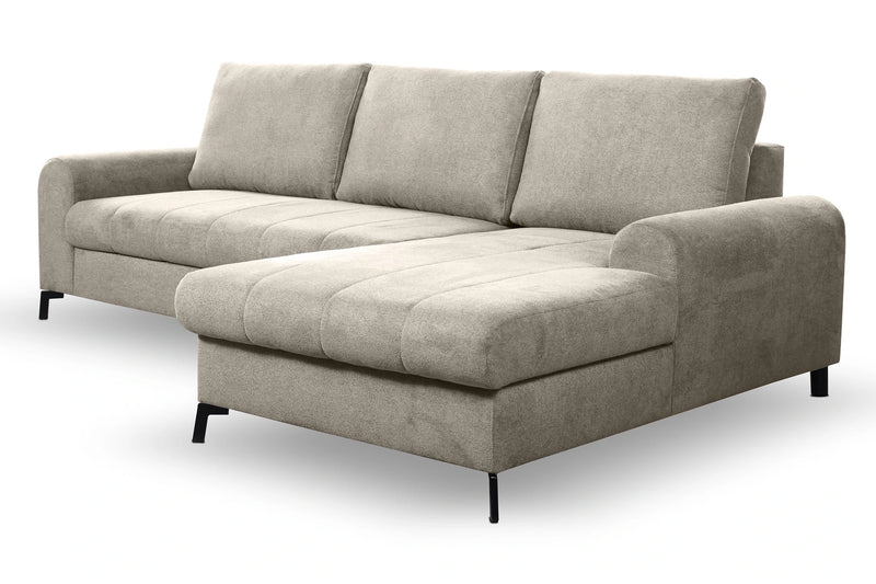 Beżowy narożnik do salonu Amari, strona prawa