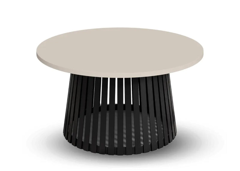 Okrągły stolik kawowy z kaszmirowym blatem