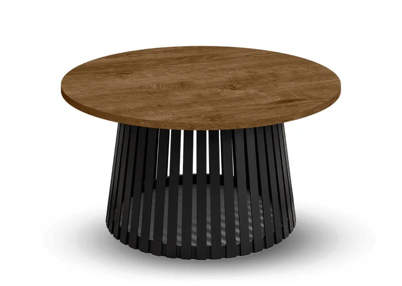 Okrągły stolik kawowy z blatem w kolorze lefkas