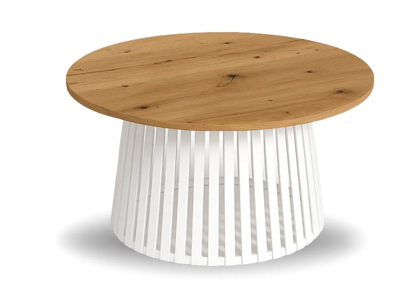 Stolik kawowy artisan biała noga - Adel