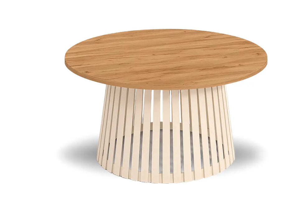 Kaszmirowy stolik z blatem craft złoty