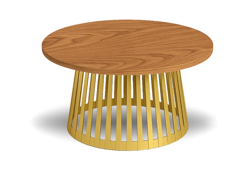 Okrągły stolik Adel Hikora-złota noga