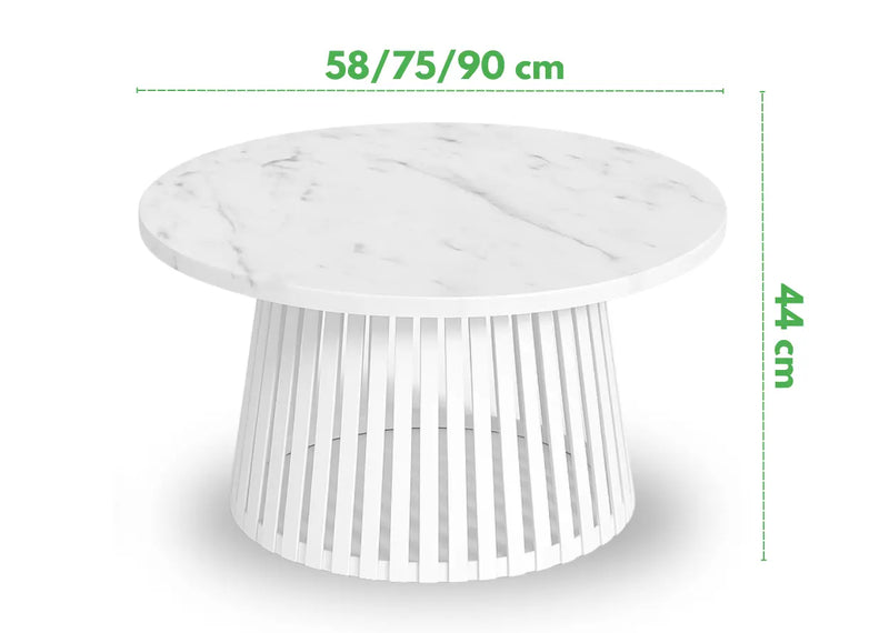 Wymiary stolika Adel z białą nogą