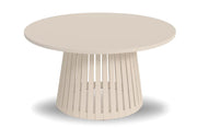 Stolik kawowy Adek w kolorze kaszmirowym, z metalową nogą