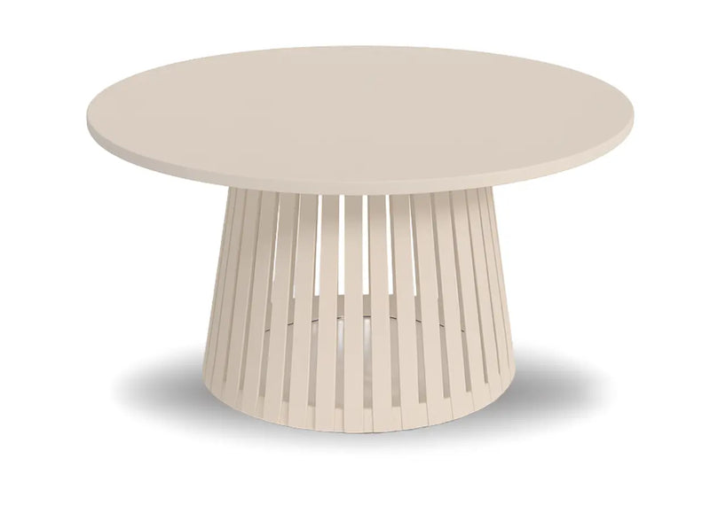 Stolik kawowy Adek w kolorze kaszmirowym, z metalową nogą