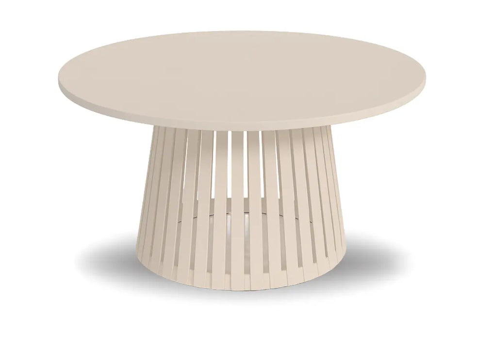 Stolik kawowy Adek w kolorze kaszmirowym, z metalową nogą