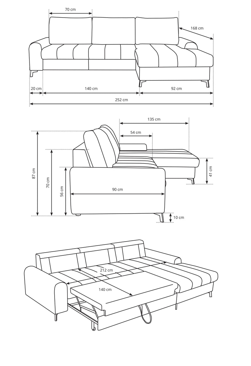 Szic wymiarów narożnika Amari