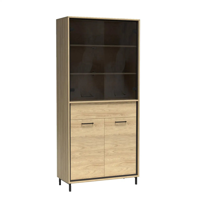 Witryna na metalowych nogach