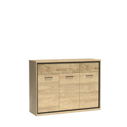 Komoda z elementami drewna naturalnego