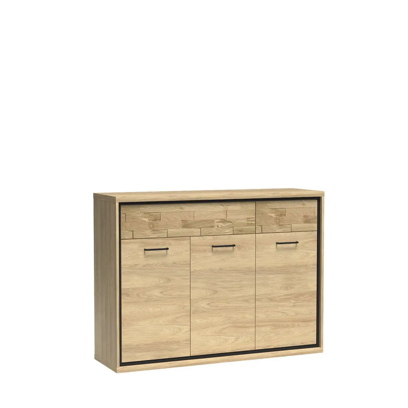 Komoda z elementami drewna naturalnego