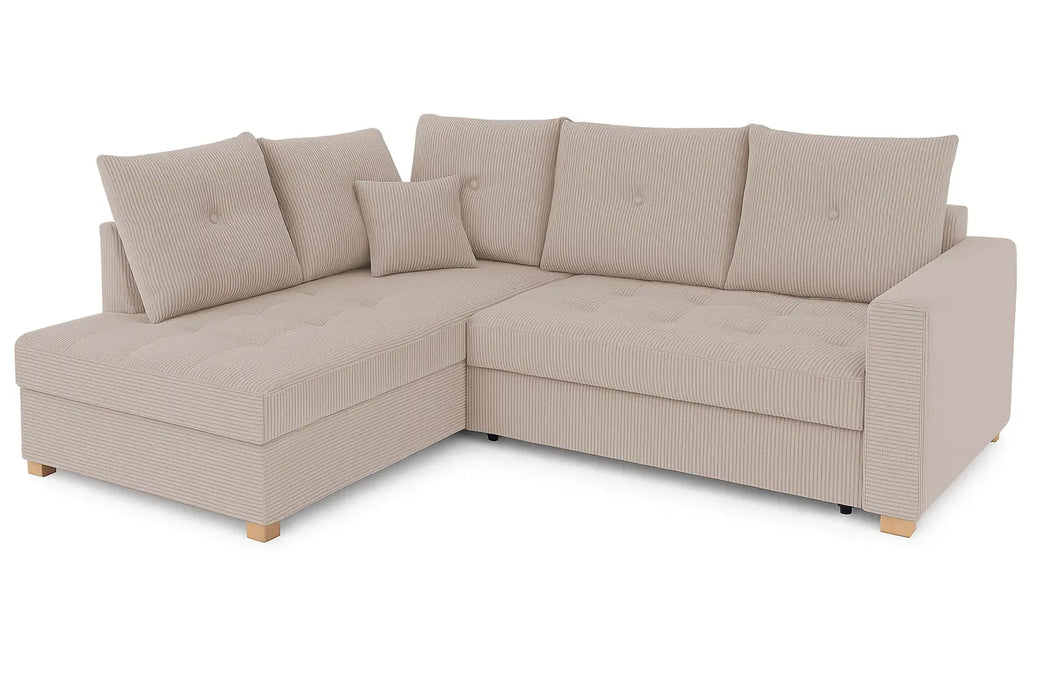 Lewa strona beżowego narożnika Aoki