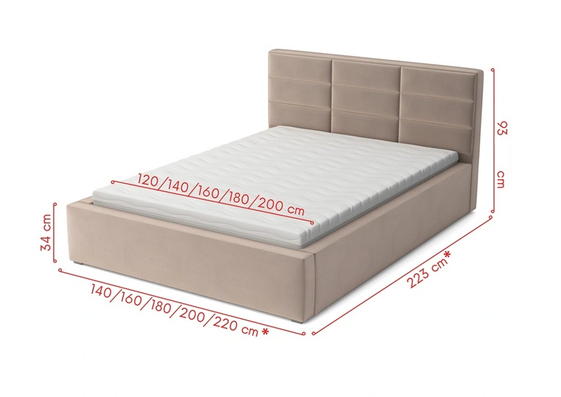 Wymiary łózka Astral