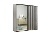 Szafa ubraniowa z lamelami na białym tle Atlanta