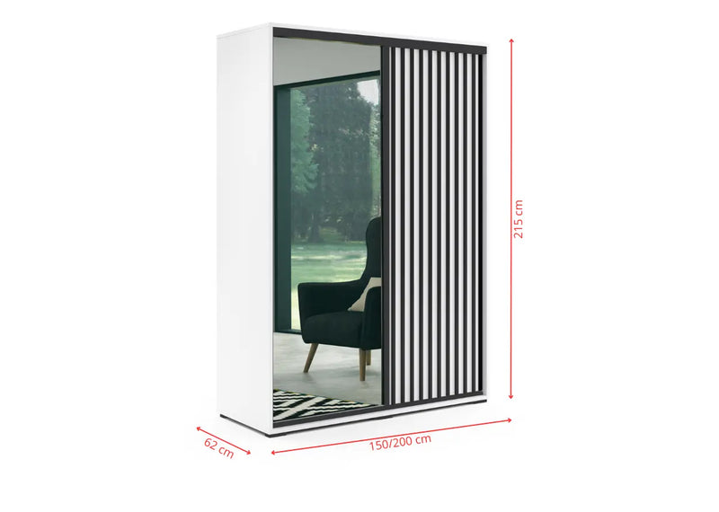 Wymiary zewnętrze szafy ubraniowej Atlanta