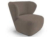 Brązowy fotel w tkanie bucle