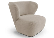 Beżowy fotel w tkanie bucle