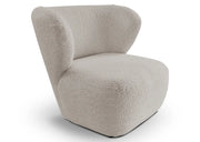 Jasno szary fotel w tkanie bucle