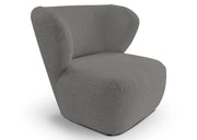 Szary fotel w tkanie bucle