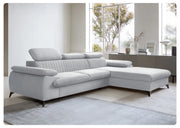 Nowoczesny narożnik Belivio w kolorze szarym