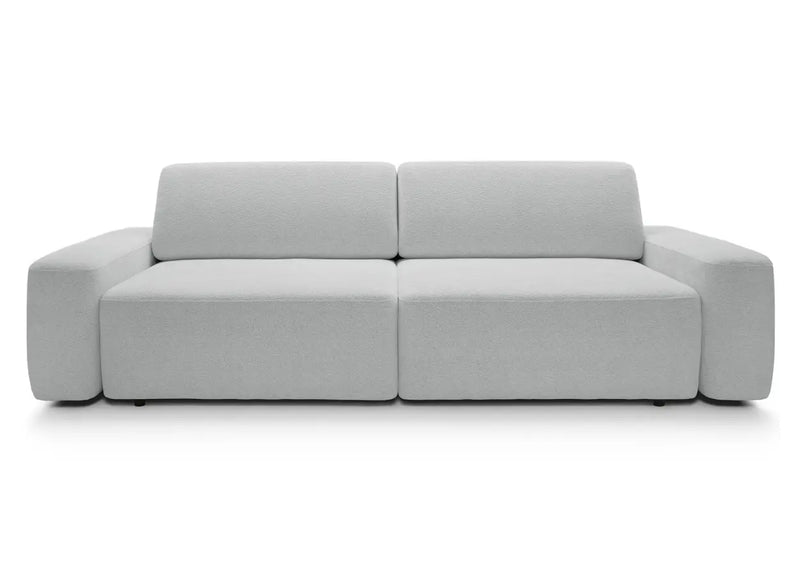 Jasnoszara rozkładana sofa Beonce z funkcją spania