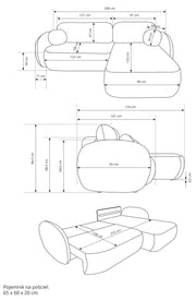 Wymiary narożnika Ottio