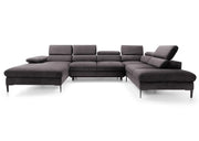 Szary narożnik w tkaninie hydrofobowej