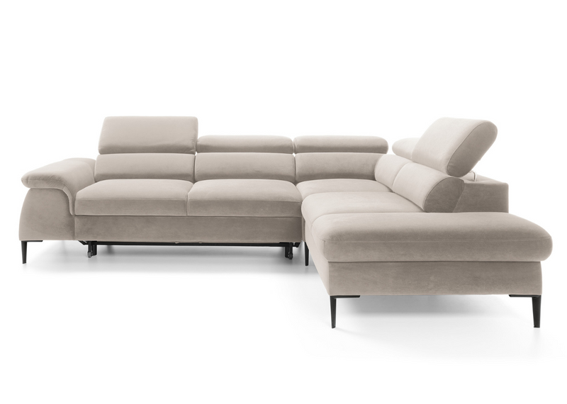 Beżowy narożnik w wersji prawej do Twojego salonu