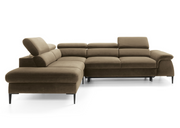 Brązowy narożnik z funkcją spania do Twojego salonu