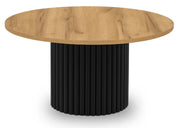 Stolik kawowy z blatem w kolorze craftu złotego