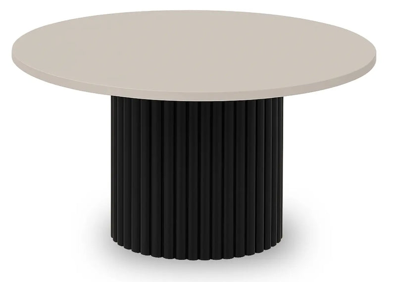 Stolik kawowy w kolorach kaszmiru z czarną podstawą