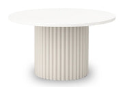 Stolik kawowy z kaszmirową podstawą i białym blatem